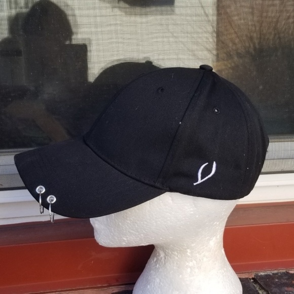 Black Cotton punk/ goth cap NEW/ - Picture 3 of 10